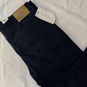 NWT Calvin Klein Men's Dark Wash Blue Jeans 36x29 Straight Leg Easy Fit